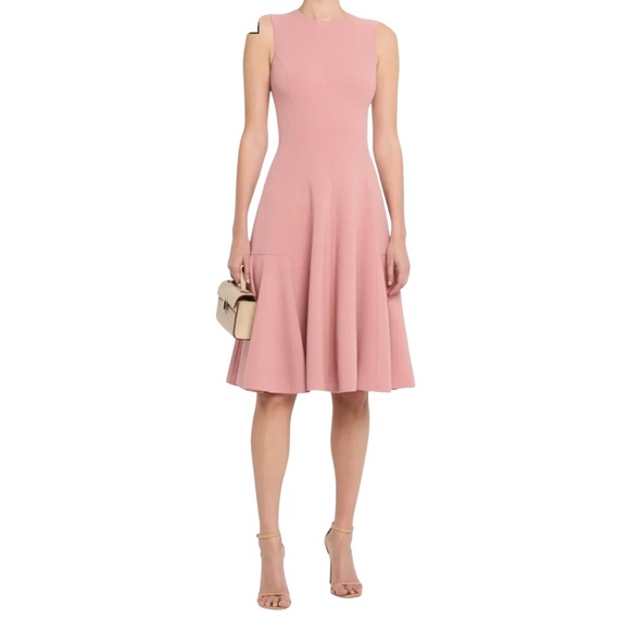 Michael Kors Collection Pale Pink Sleeveless Wool Crepe Aline Dress 6 - Picture 1 of 10